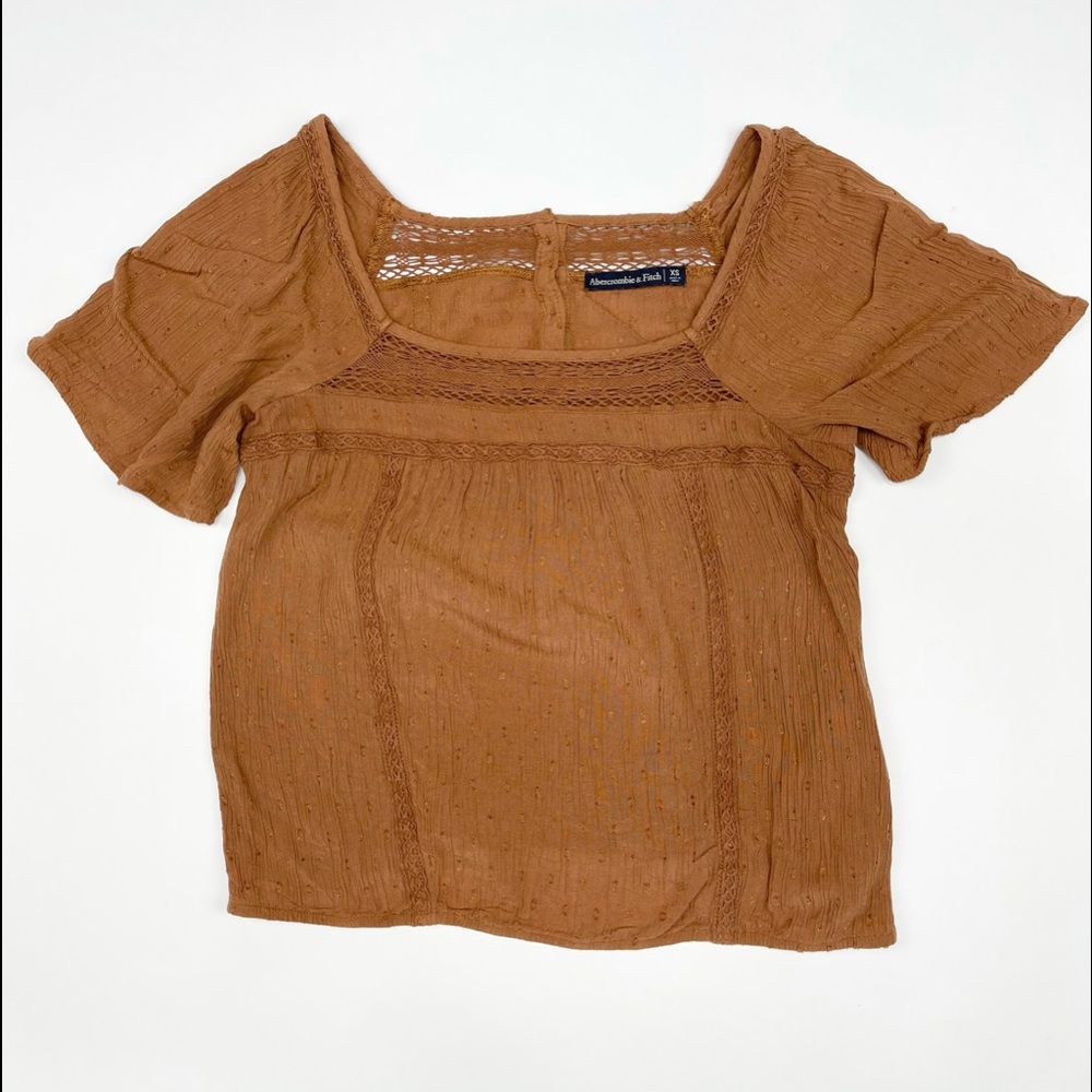 Abercrombie and Fitch Brown Top Lace Size XS. O